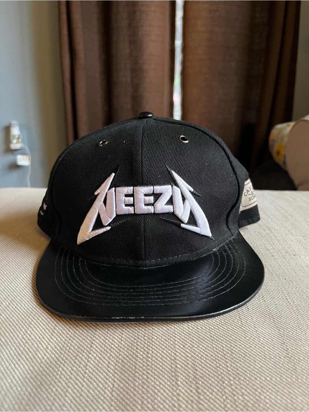 Yeezy Black Hat with White Embroidered Logo